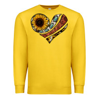 Lemon western sunflower cowhide  heart Premium Sweatshirt - Jasminsmagicworld