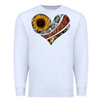White western sunflower cowhide  heart Premium Sweatshirt - Jasminsmagicworld