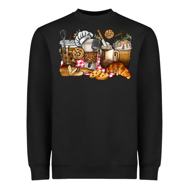 Bakery Coffee Cups Heavyweight Sweatshirt by texasbilliewilder | Teevron