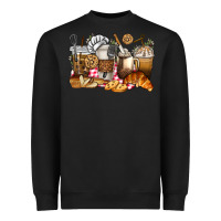 Black bakery coffee cups Heavyweight Sweatshirt - texasbilliewilder