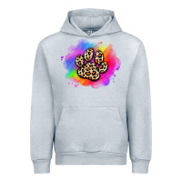 Heather Grey pride dog paw Urban Hoodie - Artiststas