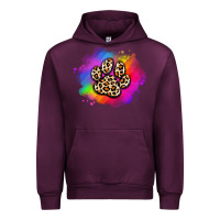 Mauve Wine pride dog paw Urban Hoodie - Artiststas