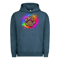 Pigment Midnight Navy pride dog paw Urban Hoodie - Artiststas