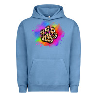 Pigment Pebble Blue pride dog paw Urban Hoodie - Artiststas