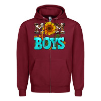 Burgundy mom of boys Zipper Hoodie - AdoDesignShop