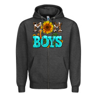 Charcoal Heather mom of boys Zipper Hoodie - AdoDesignShop