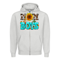 Dove Grey mom of boys Zipper Hoodie - AdoDesignShop