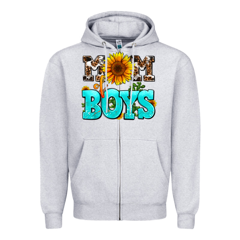 Mom Of Boys Zipper Hoodie by AdoDesignShop | Teevron