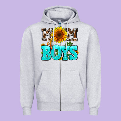 Mom Of Boys Zipper Hoodie Designed By Adodesignshop