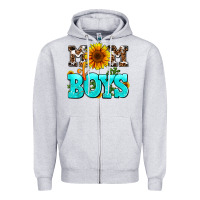 Heather Grey mom of boys Zipper Hoodie - AdoDesignShop