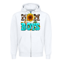 White mom of boys Zipper Hoodie - AdoDesignShop