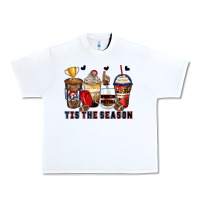 White tis' the season american football coffee cups Urban Heavy Tee - Zillion Design Studio