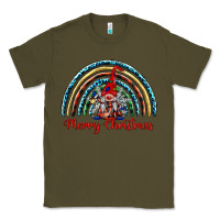 Army Green merry christmas gnomes   rainbow Classic Tee - BarkalooDesign