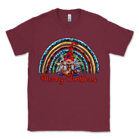 Burgundy merry christmas gnomes   rainbow Classic Tee - BarkalooDesign