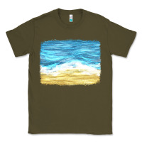 Army Green glitter beach background Classic Tee - HRA Design Shop