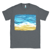 Charcoal Heather glitter beach background Classic Tee - HRA Design Shop