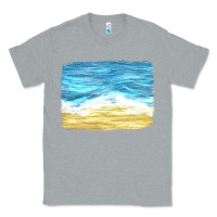 Heather Grey glitter beach background Classic Tee - HRA Design Shop