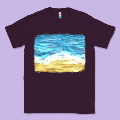 Glitter Beach Background Classic Tee Designed By Hra Design Shop