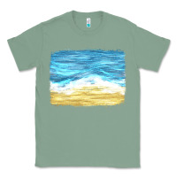 Sage glitter beach background Classic Tee - HRA Design Shop