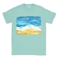 Seafoam glitter beach background Classic Tee - HRA Design Shop