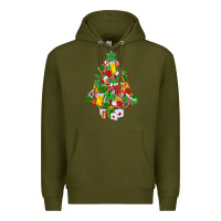 Army Green nurse christmas tree Premium Hoodie - MaliasSmallBusiness