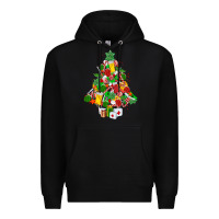 Black nurse christmas tree Premium Hoodie - MaliasSmallBusiness