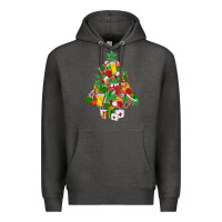 Charcoal Heather nurse christmas tree Premium Hoodie - MaliasSmallBusiness