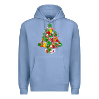 Colony Blue nurse christmas tree Premium Hoodie - MaliasSmallBusiness