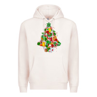 Pale Pink nurse christmas tree Premium Hoodie - MaliasSmallBusiness