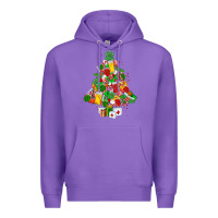 Purple nurse christmas tree Premium Hoodie - MaliasSmallBusiness
