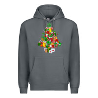 Rock nurse christmas tree Premium Hoodie - MaliasSmallBusiness