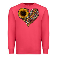 Cardinal western sunflower leopard cowhide heart Premium Sweatshirt - Jasminsmagicworld