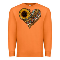 Carrot western sunflower leopard cowhide heart Premium Sweatshirt - Jasminsmagicworld