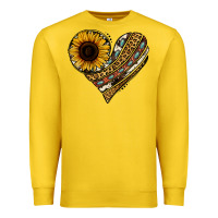 Lemon western sunflower leopard cowhide heart Premium Sweatshirt - Jasminsmagicworld