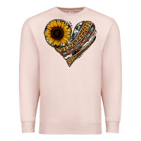 Pale Pink western sunflower leopard cowhide heart Premium Sweatshirt - Jasminsmagicworld