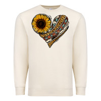 Sandshell western sunflower leopard cowhide heart Premium Sweatshirt - Jasminsmagicworld