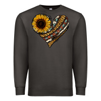 Smoke western sunflower leopard cowhide heart Premium Sweatshirt - Jasminsmagicworld
