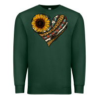 Sports Green western sunflower leopard cowhide heart Premium Sweatshirt - Jasminsmagicworld