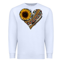 White western sunflower leopard cowhide heart Premium Sweatshirt - Jasminsmagicworld