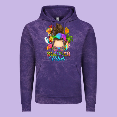 Messy Bun Summer Vibes Vintage Hoodie Designed By Ranaportraitstore