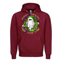 Burgundy spook aound and find out Zipper Hoodie - Artiststas