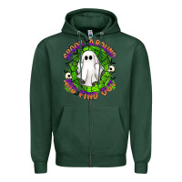 Sports Green spook aound and find out Zipper Hoodie - Artiststas