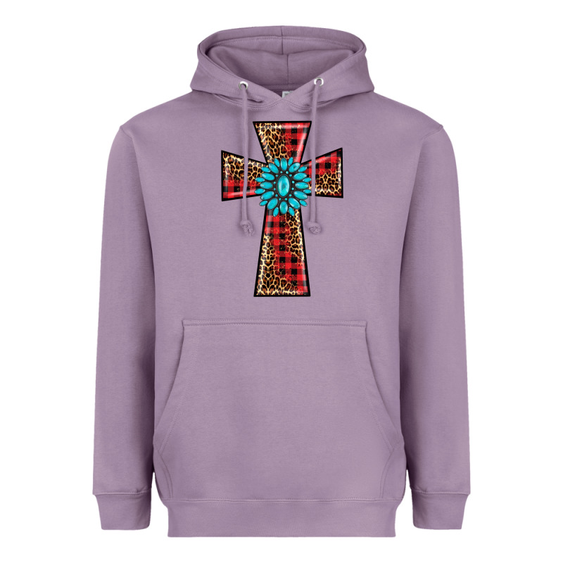 Christmas Cross Heavyweight Hoodie by BarkalooDesign | Teevron