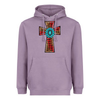 Lavender christmas cross Heavyweight Hoodie - BarkalooDesign