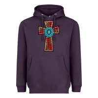Plum christmas cross Heavyweight Hoodie - BarkalooDesign