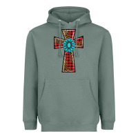 Sage christmas cross Heavyweight Hoodie - BarkalooDesign