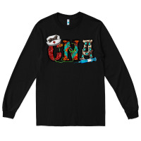 Black cna Long Sleeve Tee - CowhideDigitalArt