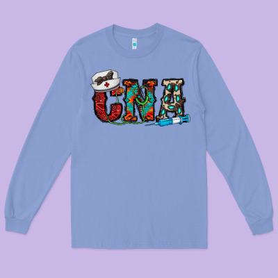 Cna Long Sleeve Tee Designed By Cowhidedigitalart