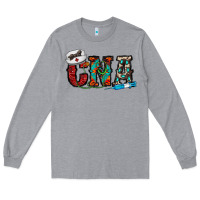 Heather Grey cna Long Sleeve Tee - CowhideDigitalArt