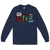 Navy cna Long Sleeve Tee - CowhideDigitalArt